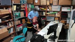 Hot thief must suck dick or she goes in prison