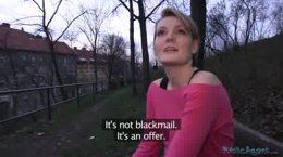 publicagent fucks blonde on stairs