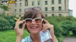 Random Amateur girl have sex in nature for money