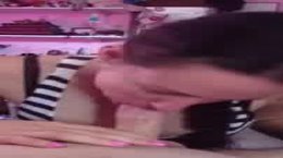 Mel sucks cock