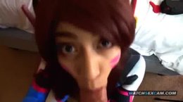 Blowjob in latex