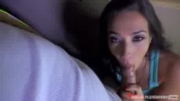 Hard Fuck With Petite Brunette On Stairwell