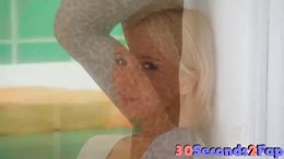 Hot petite blonde solo rubbing and oiling