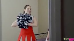 Cheerleaders having fun