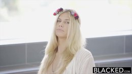 Blonde Fashion Model Squirts on Huge Black Dick!