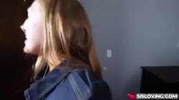 Stepsisters besfriend sucking off her stepbros big cock