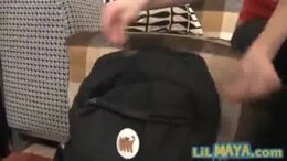 Teen food fetish slut fucks banana - Lil Maya