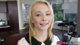 Sucking teen gets cumshot