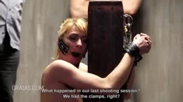 Blonde girls bound and whipped