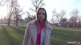 GERMAN SCOUT - TINY COLLEGE GIRL MONA IN JEANS SEDUCE TO FUCK AT REAL STREET CASTING