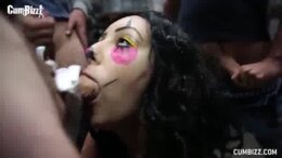 Bukakke Halloween Clown Facial Bigloads Big Cock Teen Swallowcum Gangbang Boobs
