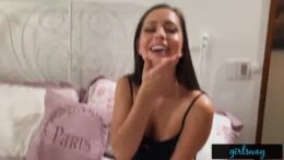 GIRLSWAY Alina Lopez's Wet Challenges With Her LONG Tongue